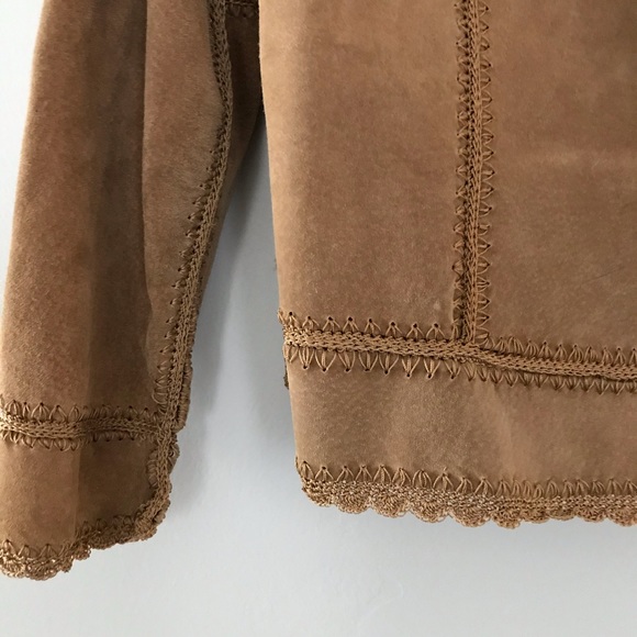 Coldwater Creek suede coat with eyelet detail - Picture 6 of 7